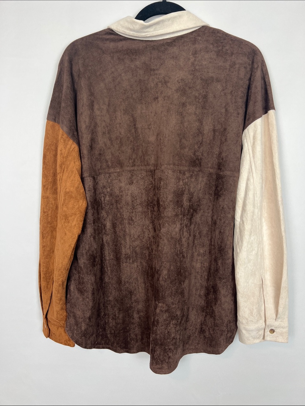 Brown Colorblock Long Sleeve Button Down- Size M - Picture 5 of 12
